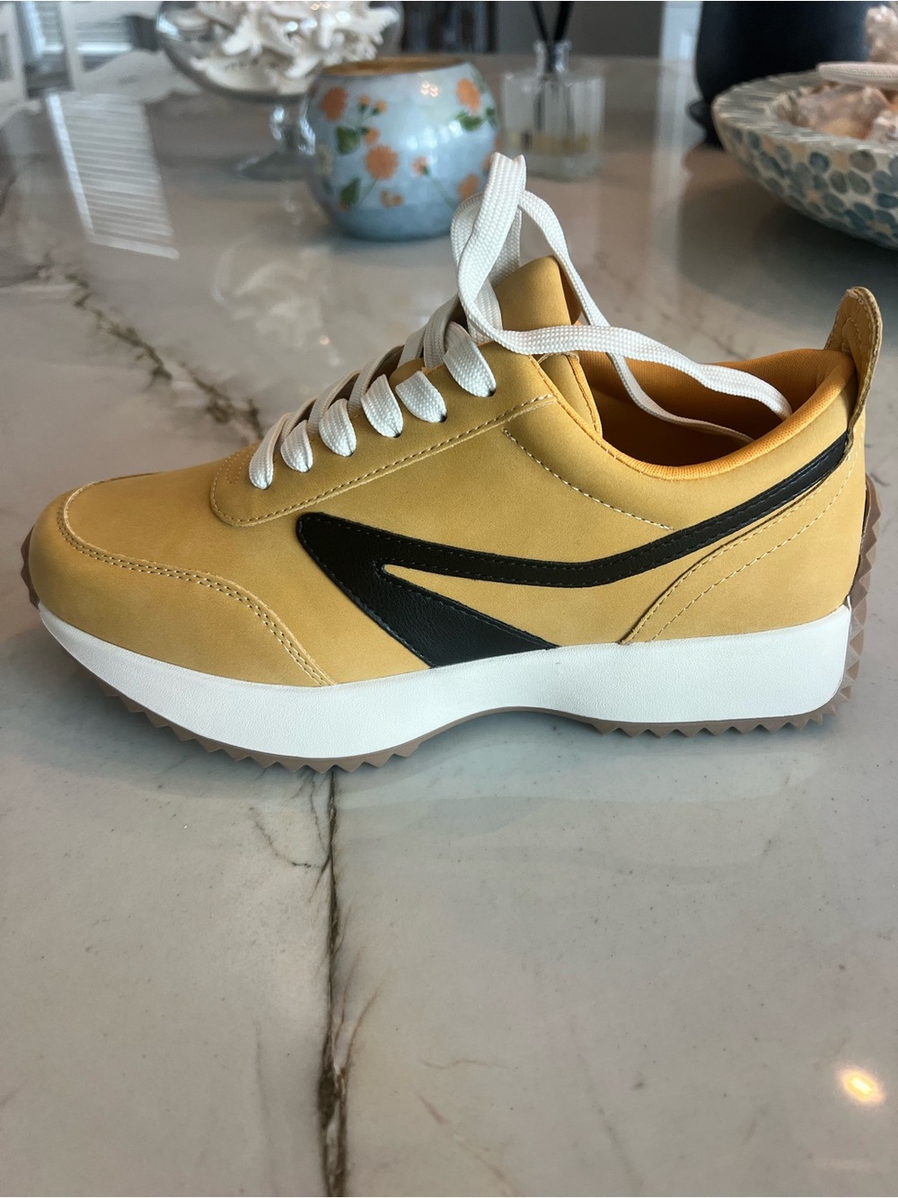 DV Casual Yellow Lace-Up Sneakers - Picture 10 of 11